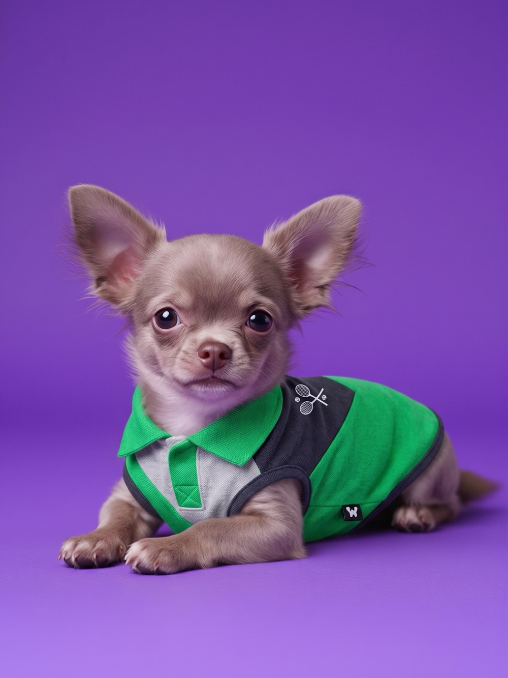 Green & Navy Tennis Polo for Dogs by